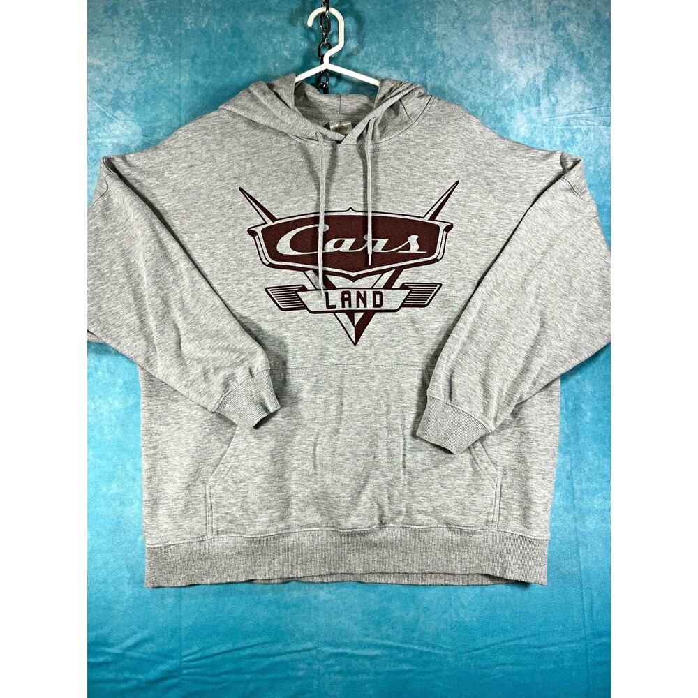Disney Cars Land Cars Gray Pullover Hoodie Sweatshirt Unisex Adult Size L